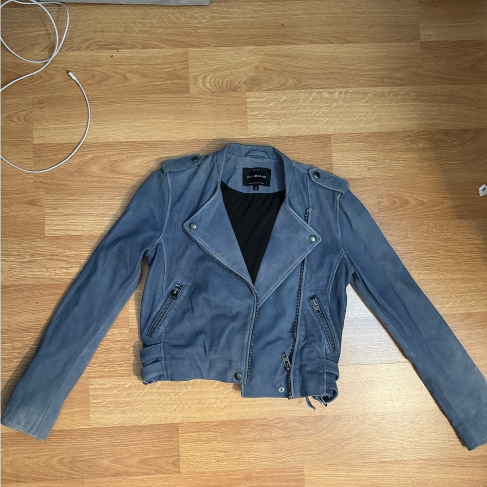 Lucky brand leather jacket. Only worn once